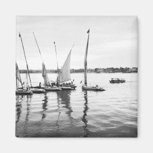 Luxor Egypt, Feluccas on the Nile Magnet