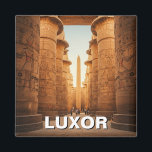 Luxor Egypt Karnak Temple Travel Magnet<br><div class="desc">Luxor, often called the "world’s greatest open-air museum, " is a city in southern Egypt that sits on the east bank of the Nile River. It was once the ancient city of Thebes, the capital of Egypt during the New Kingdom (16th–11th century BCE) and a centre of power and worship....</div>