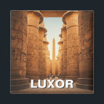 Luxor Egypt Karnak Temple Travel Magnet<br><div class="desc">Luxor, often called the "world’s greatest open-air museum, " is a city in southern Egypt that sits on the east bank of the Nile River. It was once the ancient city of Thebes, the capital of Egypt during the New Kingdom (16th–11th century BCE) and a centre of power and worship....</div>