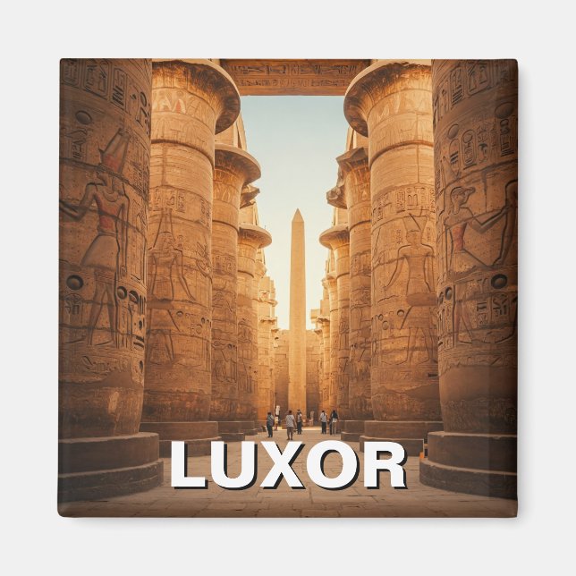 Luxor Egypt Karnak Temple Travel Magnet (Front)