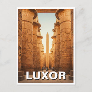Luxor Egypt Karnak Temple Travel Postcard