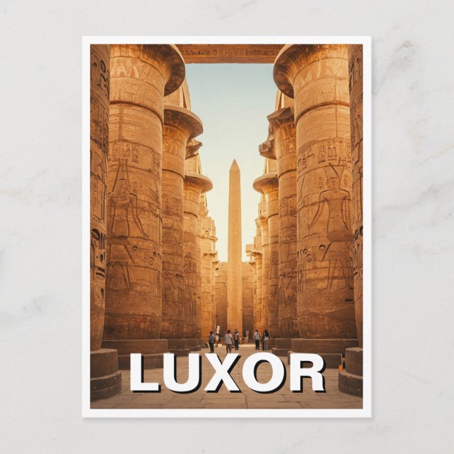 Luxor Egypt Karnak Temple Travel Postcard (Front)
