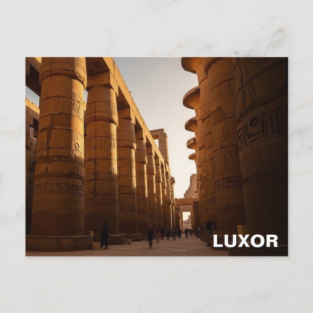 Luxor Egypt Karnak Temple Travel Postcard (Front)