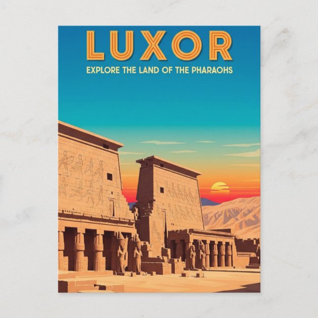 Luxor Egypt Travel Postcard (Front)