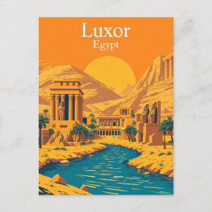 Luxor, Egypt Vintage Travel Postcard