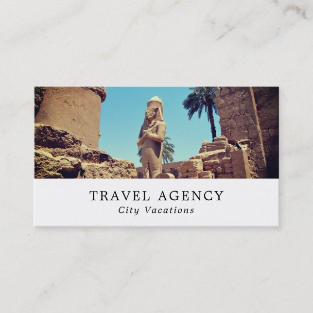 Luxor Temple, Egypt, Travel Agent Business Card (Front)