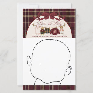 Luxsary Teddy Baby Shower Girl Plaid Game