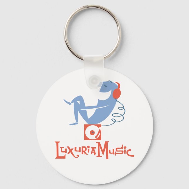 LuxuriaMusic White Keychain (Front)