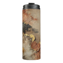 Luxurious Abstract Art Design | Earthy Tones & Gol