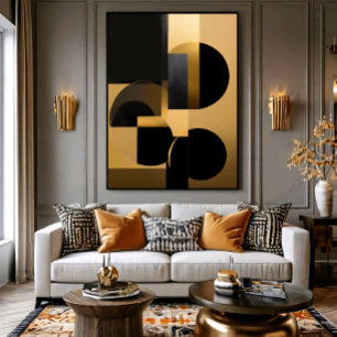 Luxurious Abstract Gold Black Poster