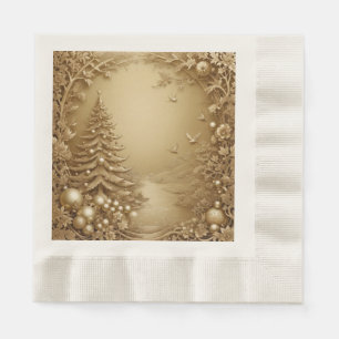 Luxurious All-Gold Christmas Napkins