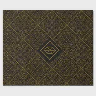 Luxurious Andalusian Gold Wrapping Paper–Geometric Paper