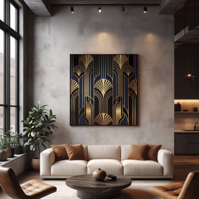 Luxurious Art Deco Gold Fan Pattern Poster (Creator Uploaded)