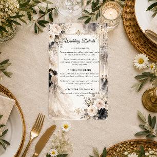 Luxurious Ballroom Romance Wedding Enclosure Card