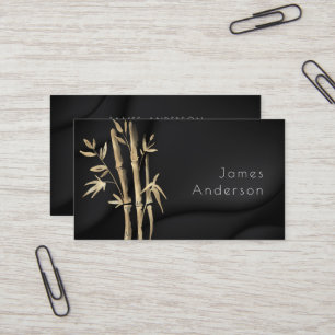 Luxurious Bamboo Black Gold Business Card