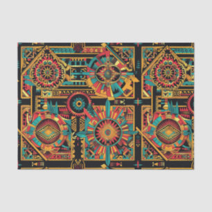 Luxurious Beige "Aztec Dream" Textured Tissue Pape Paper