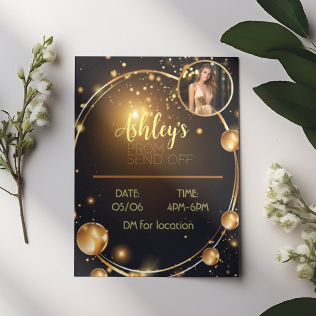 Luxurious Black and Gold Prom Send Off Flyer (Luxurious Black and Gold Prom Send Off Flyer
Unveiling the ultimate kickoff to a night of elegance)