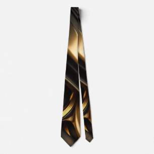 Luxurious black and gold swirls tie