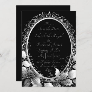 Luxurious black and gold wedding theme Elegant Save The Date