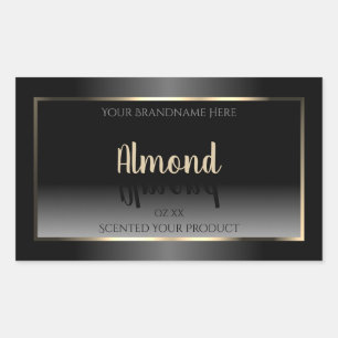 Luxurious Black and White Product Label Gold Frame