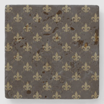 Luxurious Black Gold Fleur De Lis Pattern