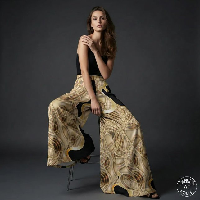 Luxurious Black Gold Metallic 3D Liquid Mesh Glam Fabric (Creator Uploaded)