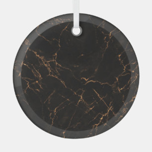 Luxurious Black Marble: Elegant Texture Glass Tree Decoration
