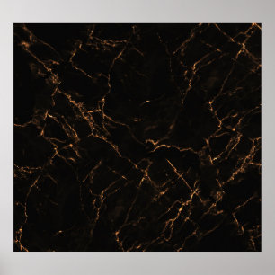 Luxurious Black Marble: Elegant Texture Poster