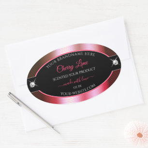 Luxurious Black Red Green Brilliants Product Label