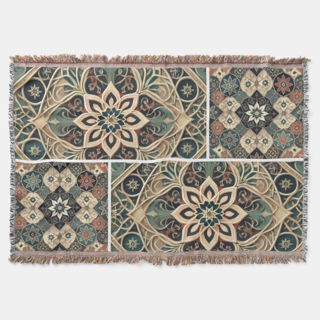 luxurious blanket with elegant geometric 🍁 (Front)