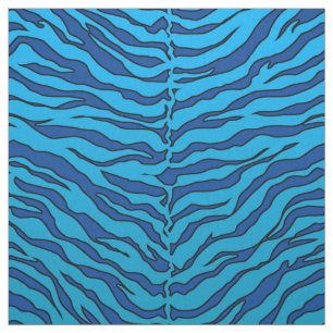 luxurious blue and blue animal Tiger print Fabric