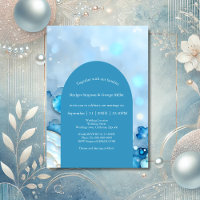 Luxurious Blue Watercolor Abstract Pearlescent
