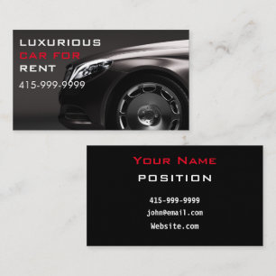 LUXURIOUS Car Service Or Uber Driver QR code Business Card