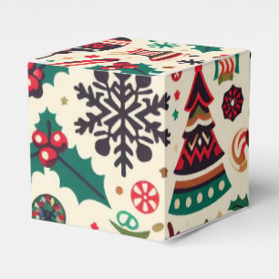 Luxurious Christmas Season Pattern  Favour Box