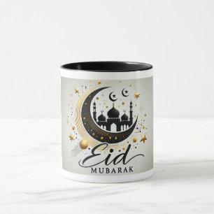 Luxurious Crescent Mosque Eid Mubarak Mug
