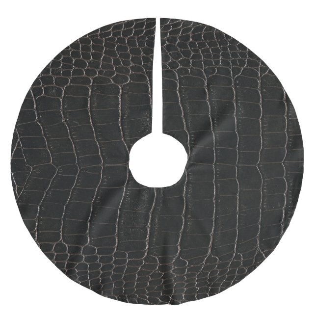 Luxurious crocodile leather: textile texture. brushed polyester tree skirt (Front)