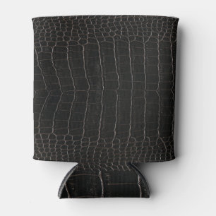 Luxurious crocodile leather: textile texture. can cooler
