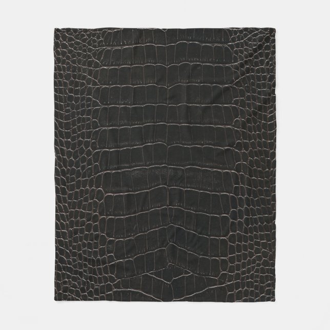 Luxurious crocodile leather: textile texture. fleece blanket (Front)