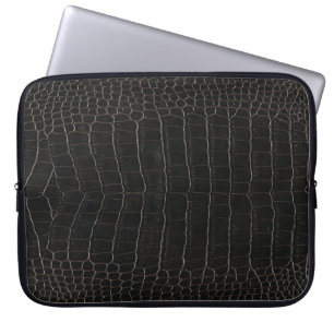 Luxurious crocodile leather: textile texture. laptop sleeve