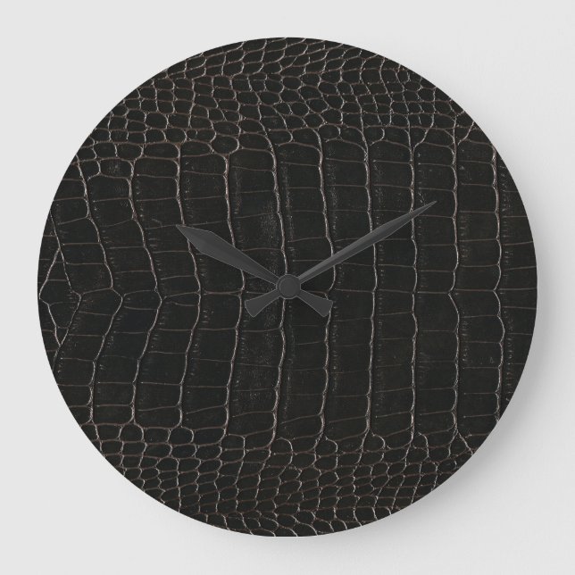 Luxurious crocodile leather: textile texture. large clock (Front)