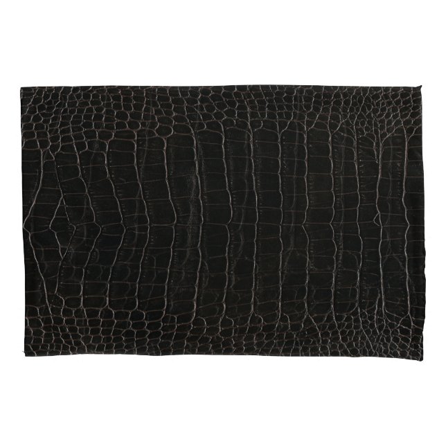Luxurious crocodile leather: textile texture. pillowcase (Front)