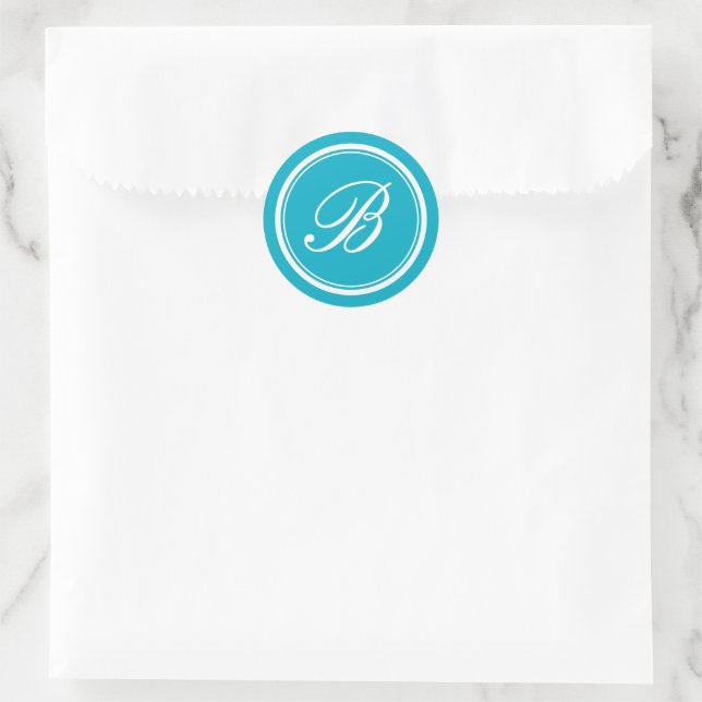 Luxurious custom monogram wedding stickers & seals (Bag)