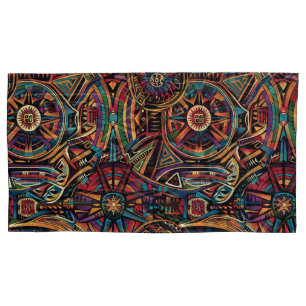 Luxurious Cyan "Chronicle of the Ancients" King Pi Pillowcase