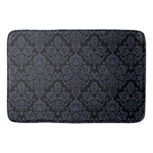 Luxurious damask pattern bath mat