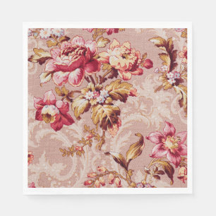 Luxurious Damask pattern pink floral family party Napkin