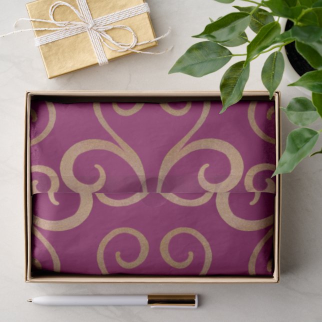 Luxurious Damask Pattern Tissue Paper (Gift)