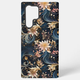 Luxurious Dark Blue Botanical Garden Samsung Galaxy Case