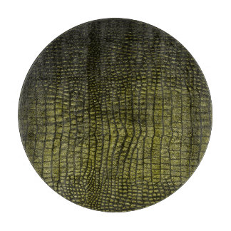 Luxurious dark crocodile skin texture. cutting board
