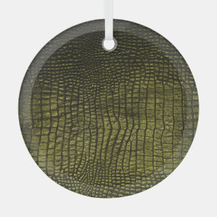 Luxurious dark crocodile skin texture. glass tree decoration