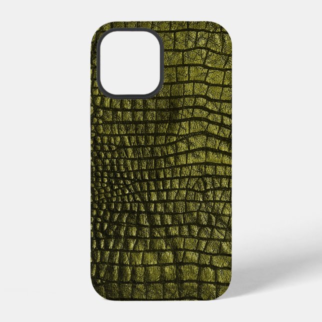 Luxurious dark crocodile skin texture. iPhone case (Back)